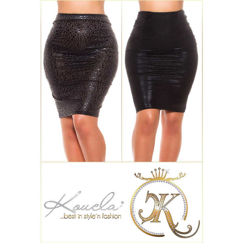 Style fashion Oh La La!Sexy Koucla WetLook PencilSkirt withZiPP