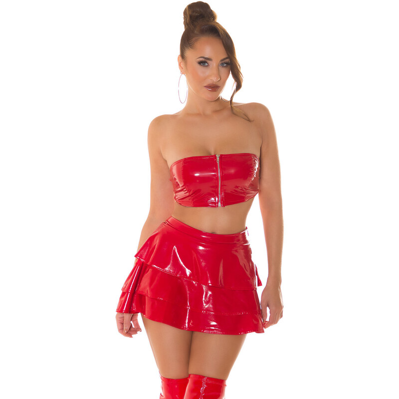 Style fashion Sexy ultra mini sukně Koucla Latexlook