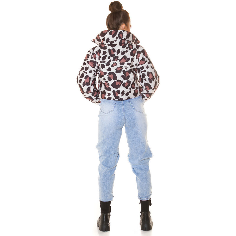 Style fashion Sexy bunda Koucla Crop Jacket s potiskem