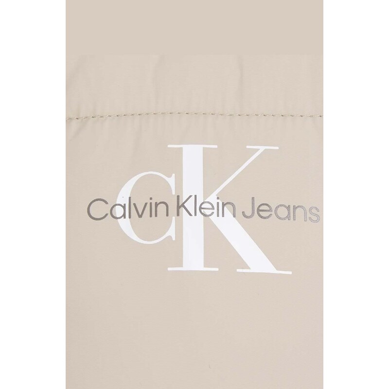 Dětská bunda Calvin Klein Jeans béžová barva