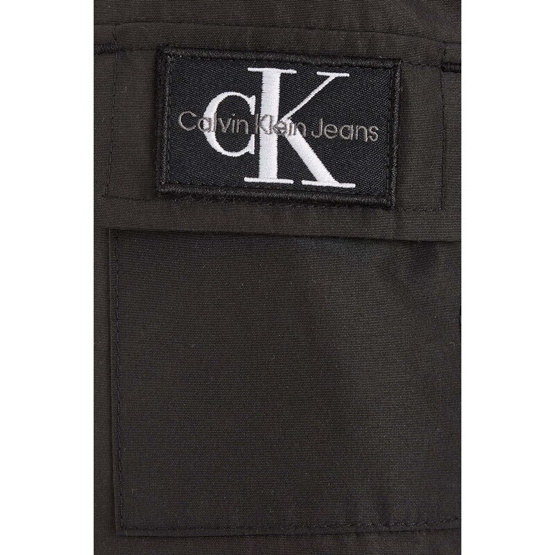 Dětská bunda Calvin Klein Jeans černá barva