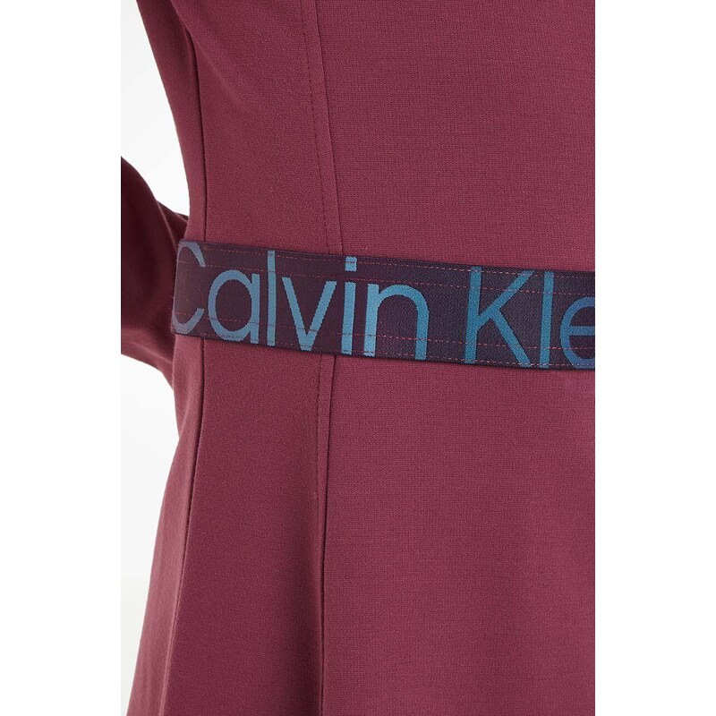 Dívčí šaty Calvin Klein Jeans fialová barva, mini