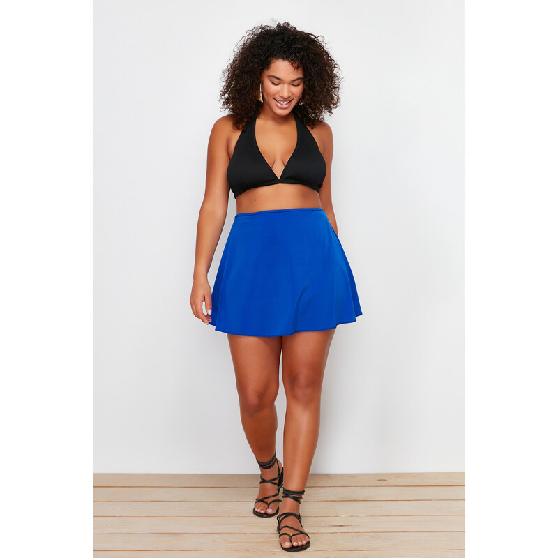 Trendyol Curve Navy Blue Short Skirt Bikini Bottom
