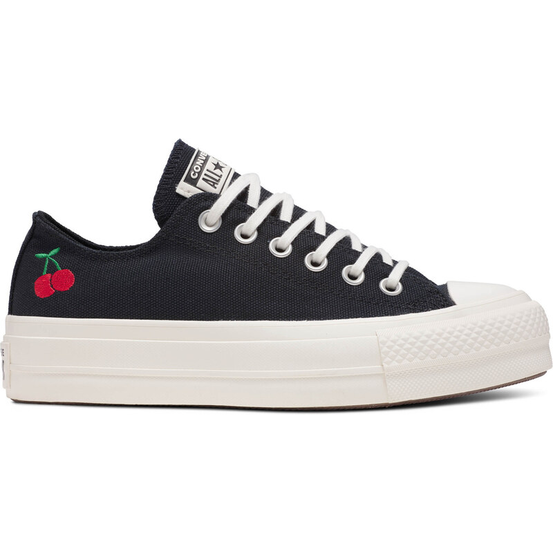 Converse CHUCK TAYLOR ALL STAR LIFT PLATFORM CHERRIES BLACK/EGRET/RED