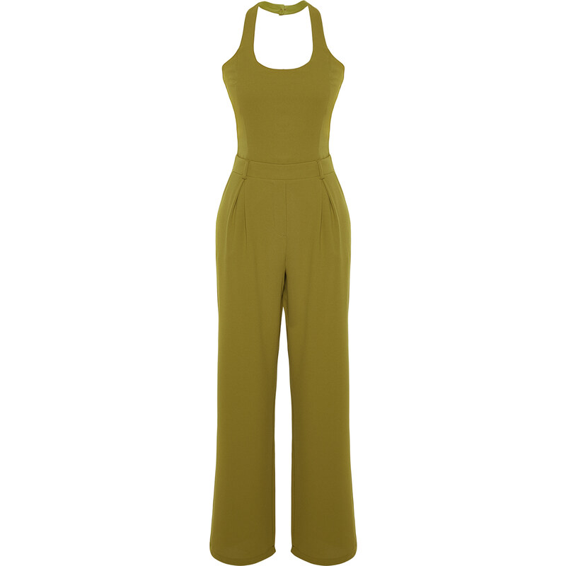 Trendyol Green Maxi Crepe Woven Jumpsuit