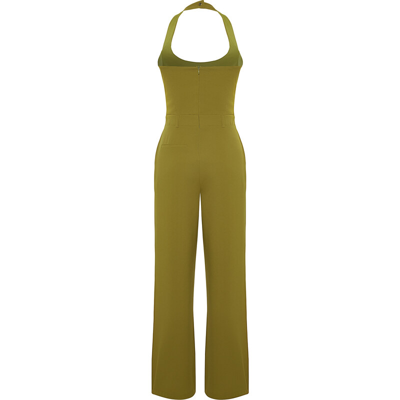 Trendyol Green Maxi Crepe Woven Jumpsuit