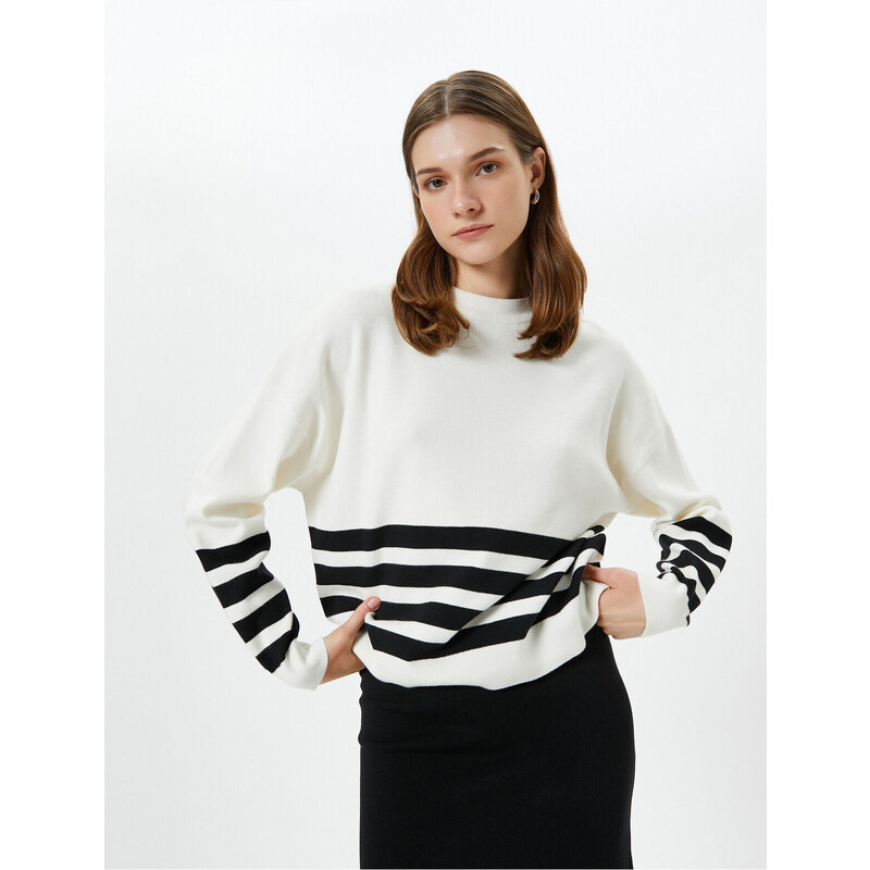 Koton Oversize Sweater Crew Neck Long Sleeve