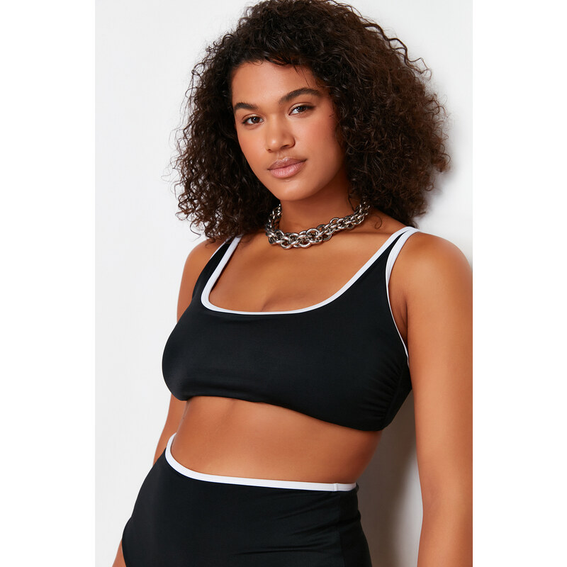 Trendyol Curve Black Bralette Bikini Top