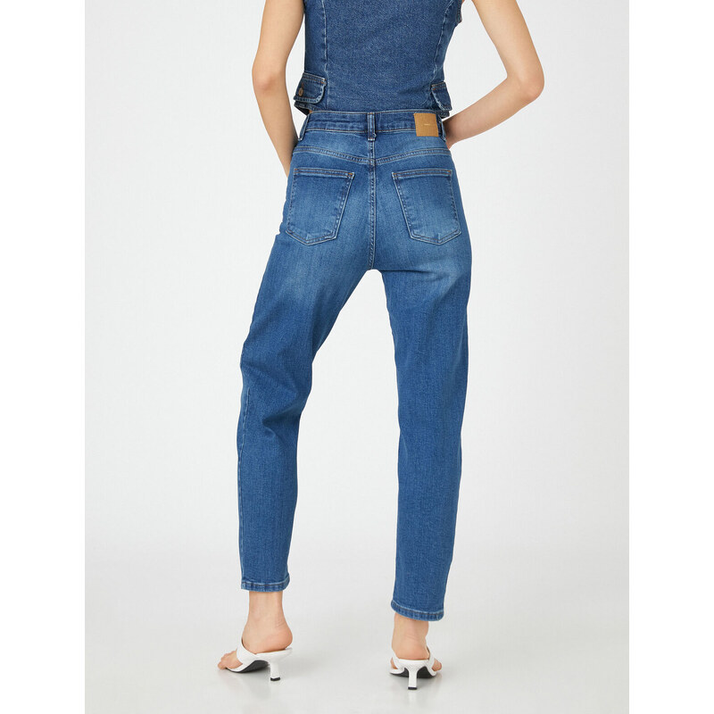 Koton High Waist Jeans Slim Fit - Mom Slim Jean