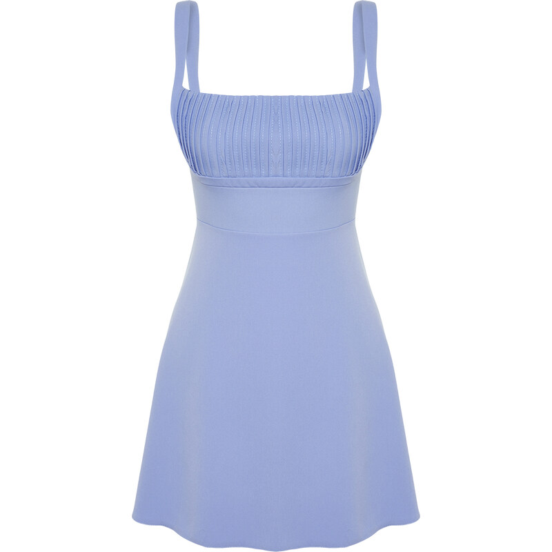Trendyol Light Blue Open Waist/Skater Mini Dress