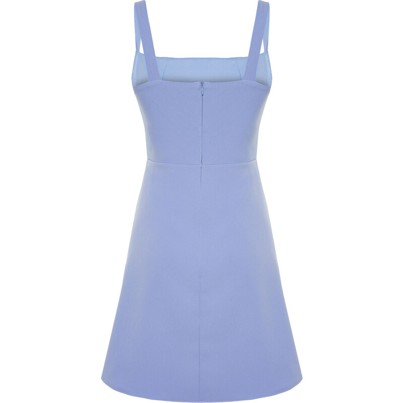 Trendyol Light Blue Open Waist/Skater Mini Dress