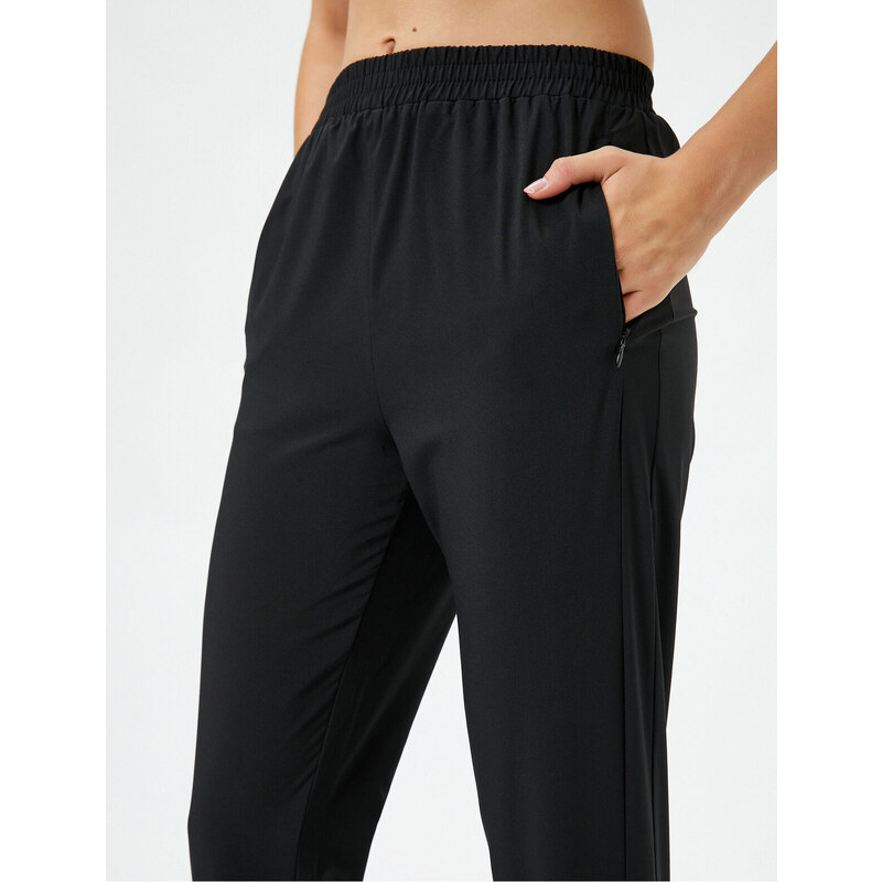 Koton Jogger Sweatpants with Elastic Waist and Legs, Zippered with Pocket.