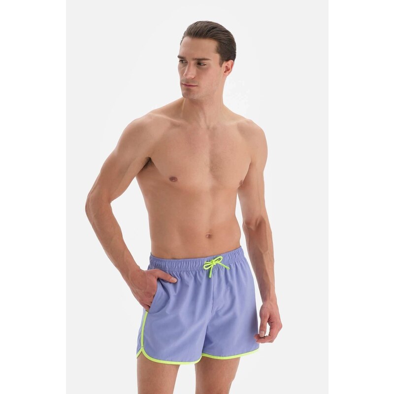 Dagi Lilac Piping Mini Shorts