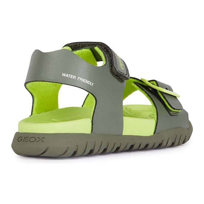 Dětské sandály Geox SANDAL FUSBETTO zelená barva