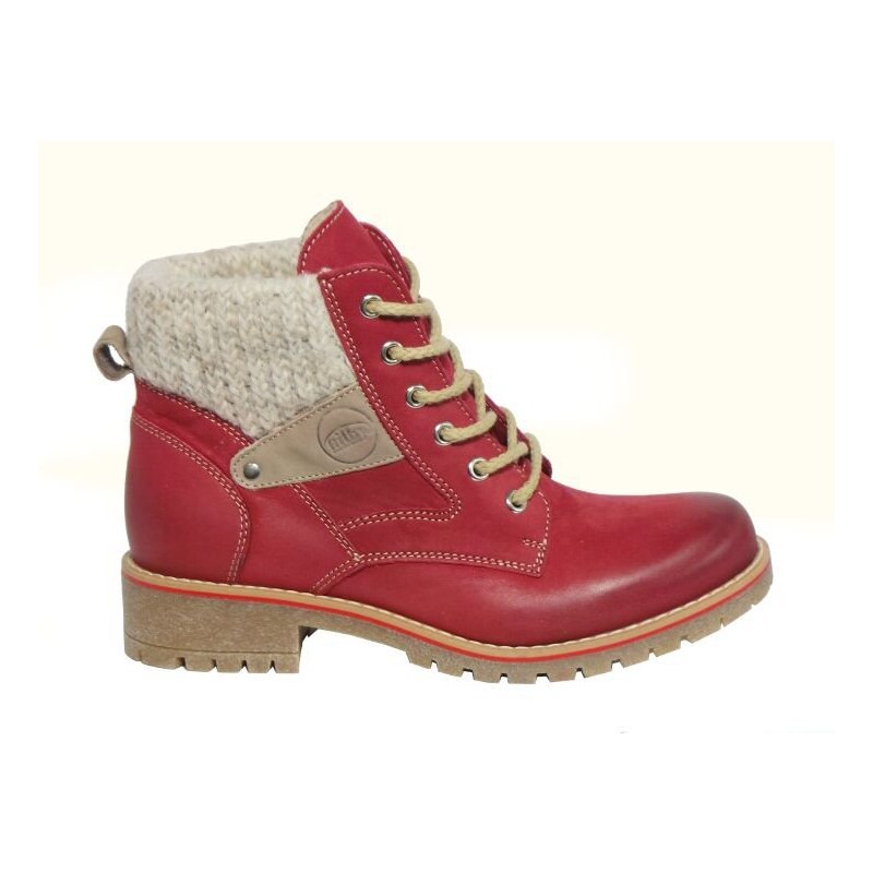 HILBY BB-1015 dámská kozačka SAMUEL červená 90552778