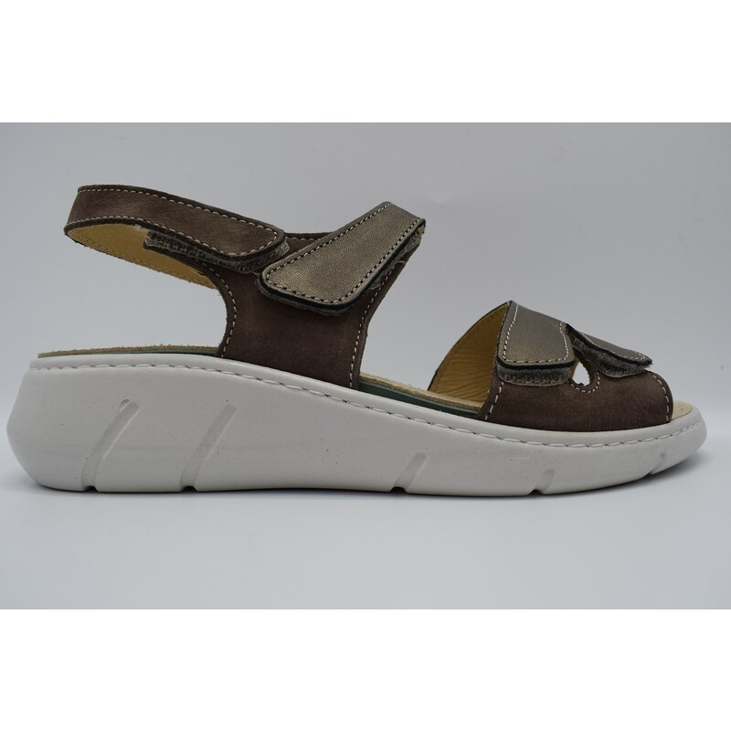 MufObuv dámský sandál E72105 SDRY TAUPE/PIOMBO