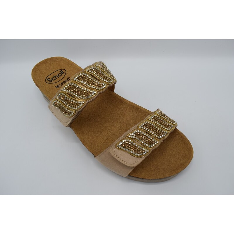 Scholl dámský pantofel DOHA 2 STRAPS béžová 90587961
