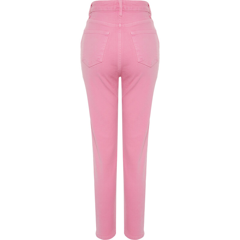 Trendyol Pink High Waist Mom Jeans