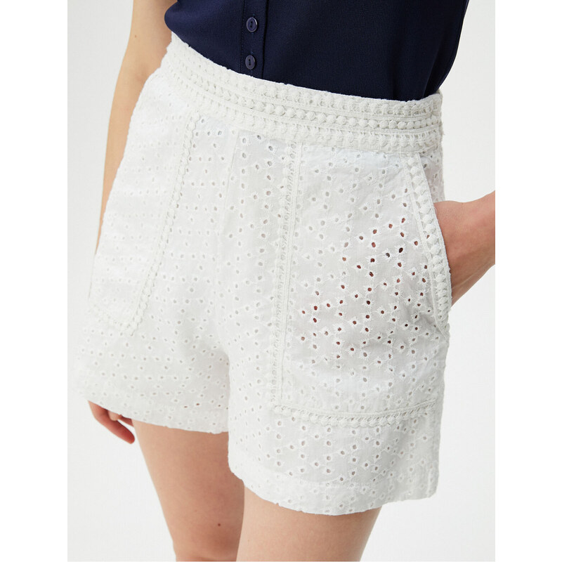 Koton Scalloped Shorts Pocket Standard Waist