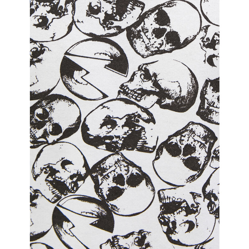 Koton Skull Printed Singlets, Round Neck, Slim Fit