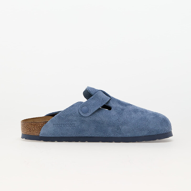 Dámské pantofle Birkenstock Boston BS Suede Leather Elemental Blue