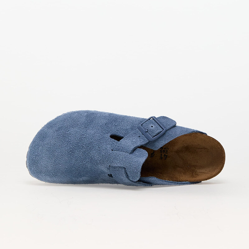 Dámské pantofle Birkenstock Boston BS Suede Leather Elemental Blue