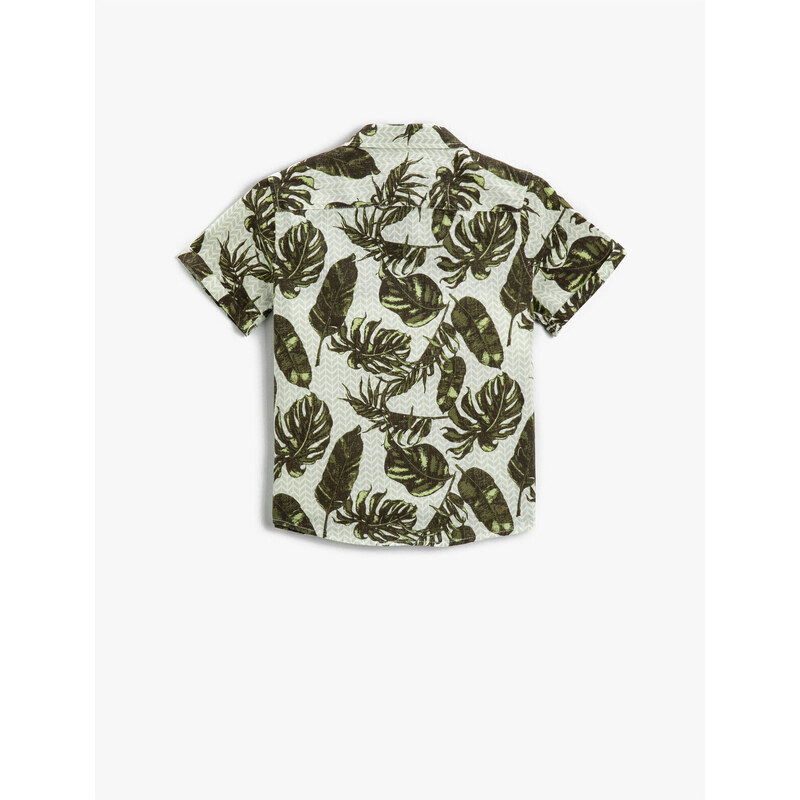 Koton Floral Print Pocket Detailed Cotton Shirt