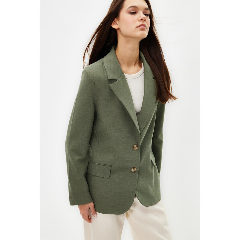 Trendyol Mint Regular Lined Woven Blazer Jacket