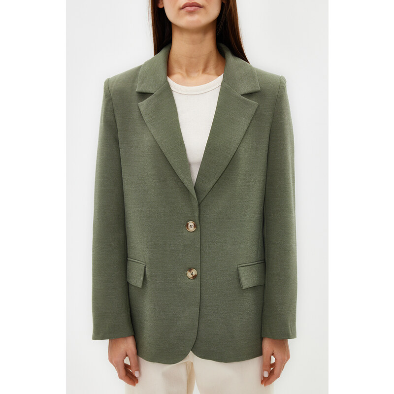 Trendyol Mint Regular Lined Woven Blazer Jacket