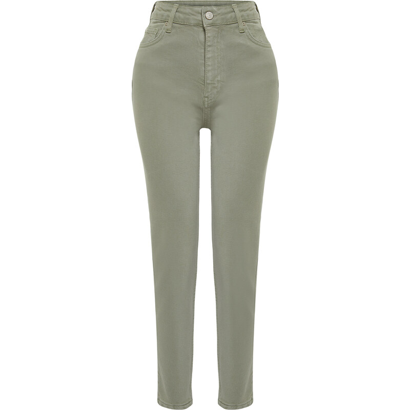 Trendyol Khaki High Waist Mom Jeans