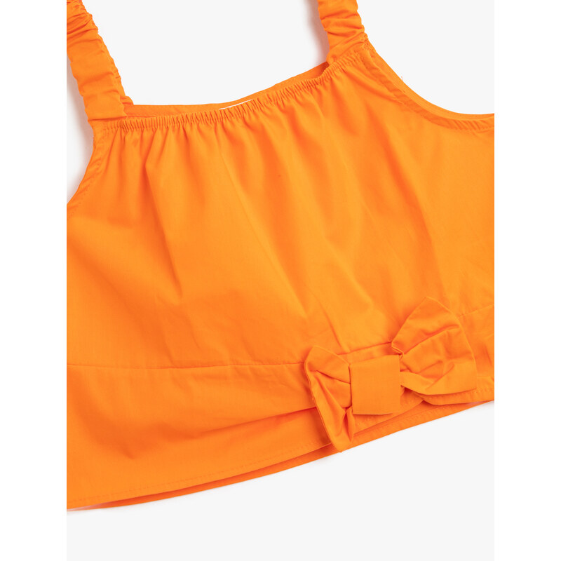 Koton Plain Orange Girls' Blouse 3skg60009aw