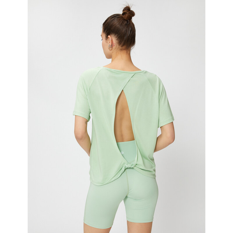 Koton Modal Yoga T-Shirt with Window Detail