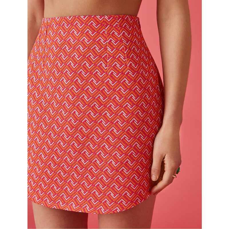 Koton Patterned Mini Skirt