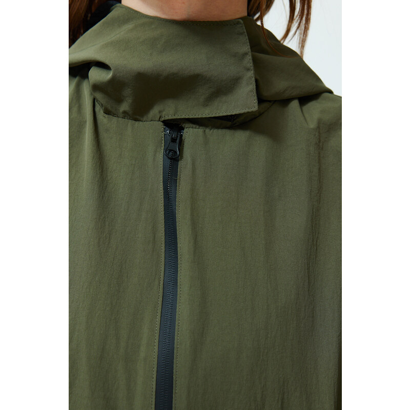 Trendyol Khaki Oversize Wide Cut Raincoat