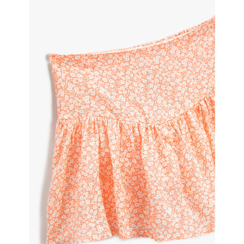 Koton Flounce Floral Mini Skirt