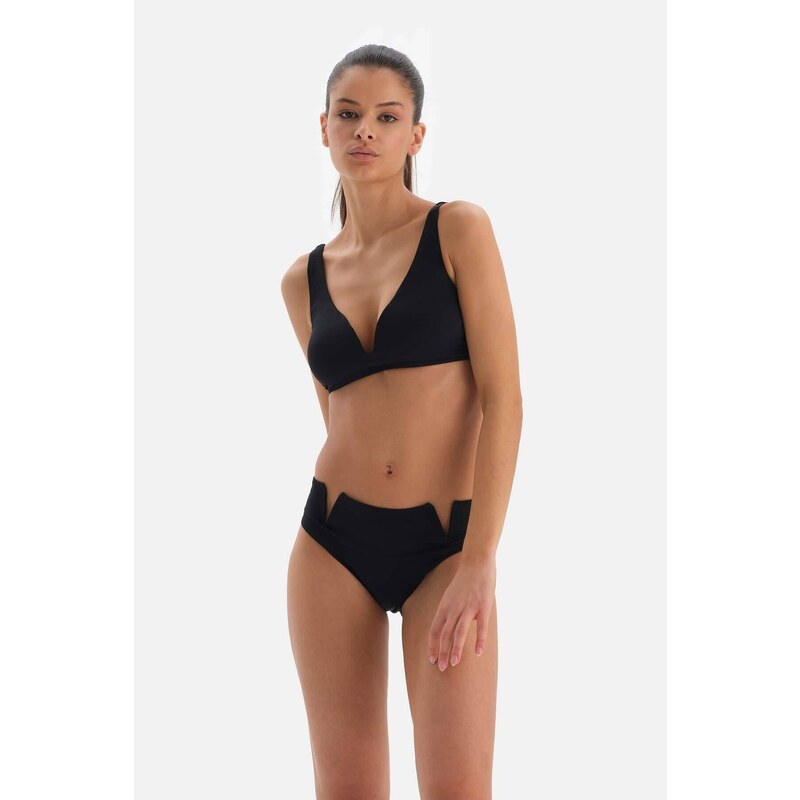 Dagi Black Normal Waist Bikini Bottoms