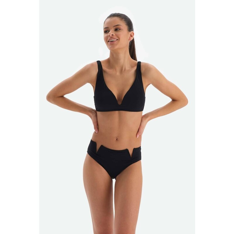 Dagi Black Normal Waist Bikini Bottoms