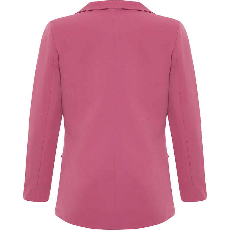 Trendyol Pink Regular Lined Double Breasted Closure Woven Blazer Jacket