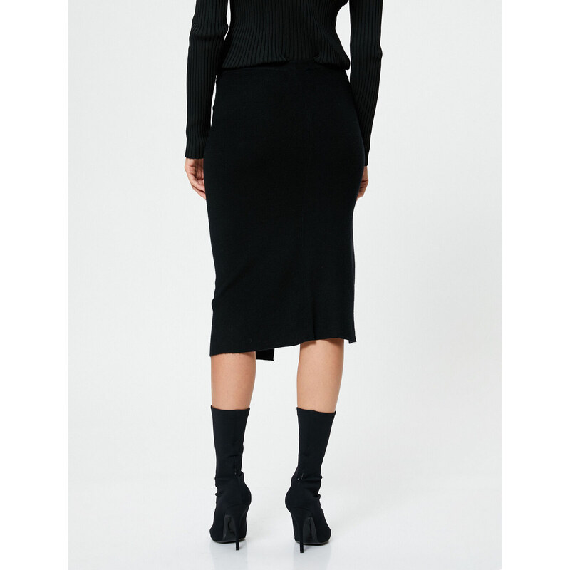 Koton Knitwear Skirt Midi Slit Detailed