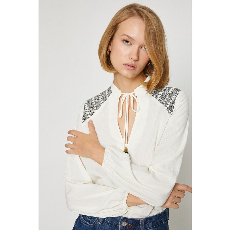 Koton Girls' Off-white Blouse