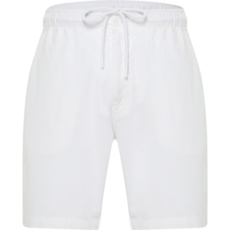 Trendyol White Loose Fit Cotton Lace-up Shorts