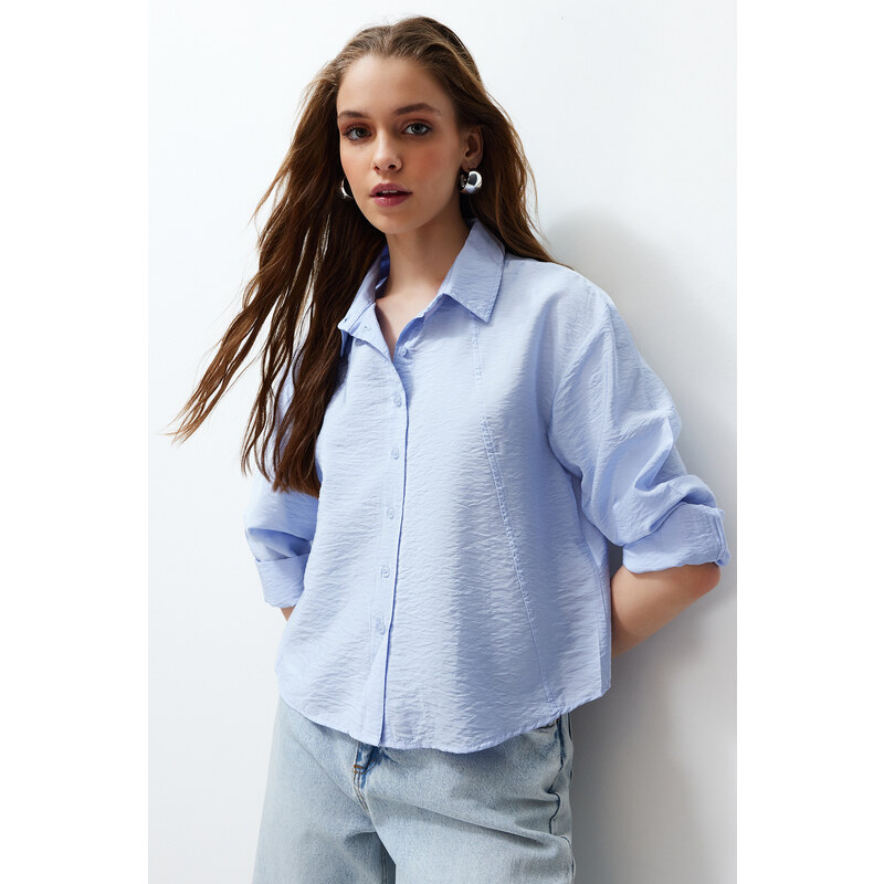 Trendyol Light Blue Regular Fit Woven Shirt