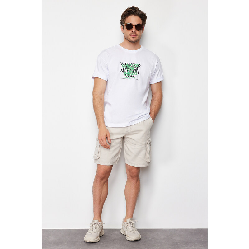 Trendyol Stone Regular Fit Cargo Pocket Short