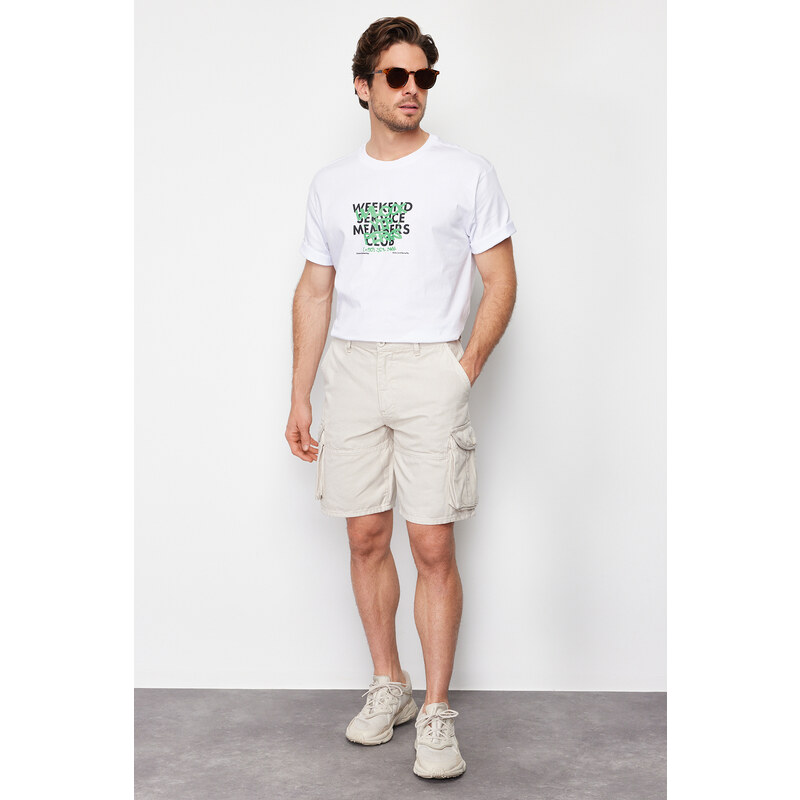 Trendyol Stone Regular Fit Cargo Pocket Short