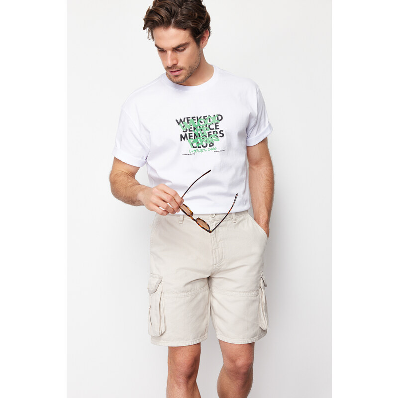 Trendyol Stone Regular Fit Cargo Pocket Short