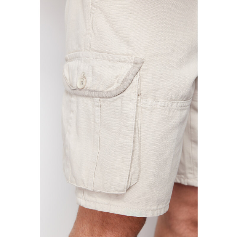 Trendyol Stone Regular Fit Cargo Pocket Short