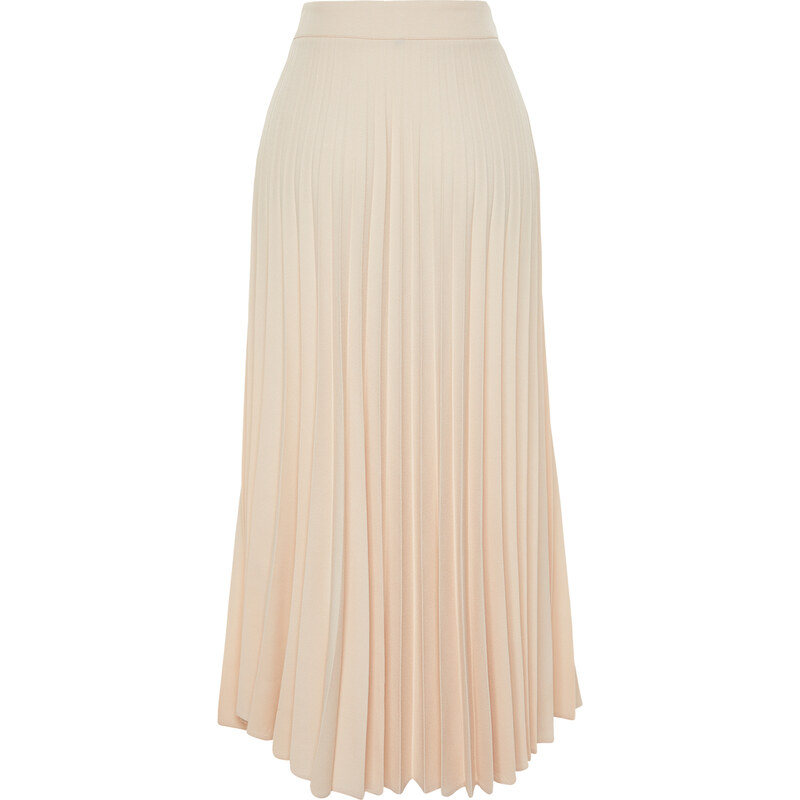 Trendyol Ecru Pleated Woven Skirt