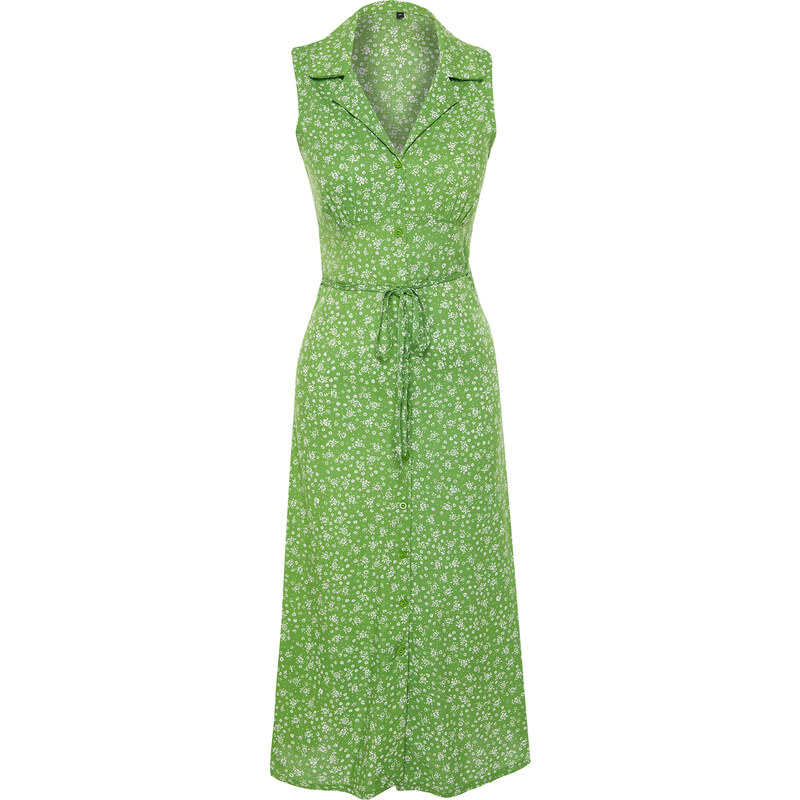 Trendyol Green Woven Woven Midi Dress