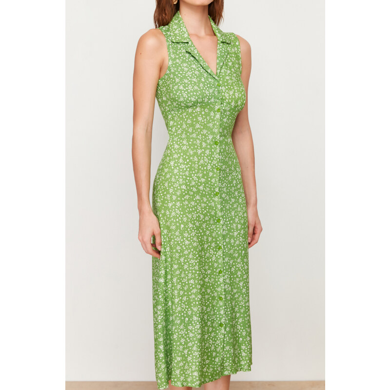 Trendyol Green Woven Woven Midi Dress