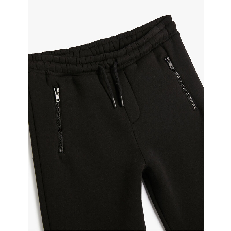 Koton Jogger Sweatpants Zipper Detail Raised Cotton
